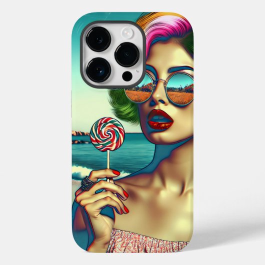 Schöne Retro Pop Kunst, Dichtung und Musik Case-Mate iPhone Hülle (Rückseite)