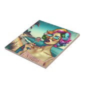 Schöne Retro Pop Kunst, Dichtung und Musik Fliese (Seite)