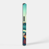 Schöne Retro Pop Kunst, Dichtung und Musik iPhone 15 Hülle (Rechte Seite)