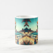 Schöne Retro Pop Kunst, Dichtung und Musik Kaffeetasse (Mittel)