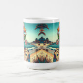 Schöne Retro Pop Kunst, Dichtung und Musik Kaffeetasse (Mittel)