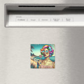 Schöne Retro Pop Kunst, Dichtung und Musik Magnet (In Situ (Geschirrspüler))