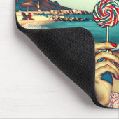 Schöne Retro Pop Kunst, Dichtung und Musik Mousepad (Ecke)