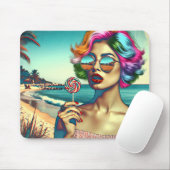 Schöne Retro Pop Kunst, Dichtung und Musik Mousepad (Mit Mouse)