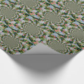 Schöne Retro-Rosa rote Rosen Aquarellblüte Geschenkpapier (Ecke)