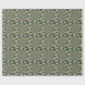 Schöne Retro-Rosa rote Rosen Aquarellblüte Geschenkpapier (Flach)