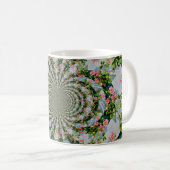 Schöne Retro-Rosa rote Rosen Aquarellblüte Kaffeetasse (VorderseiteRechts)