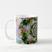 Schöne Retro-Rosa rote Rosen Aquarellblüte Kaffeetasse (Links)