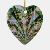 Schöne Retro-Rosa rote Rosen Aquarellblüte Keramik Ornament (Rechts)