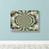 Schöne Retro-Rosa rote Rosen Aquarellblüte Leinwanddruck (Insitu (Holzboden))