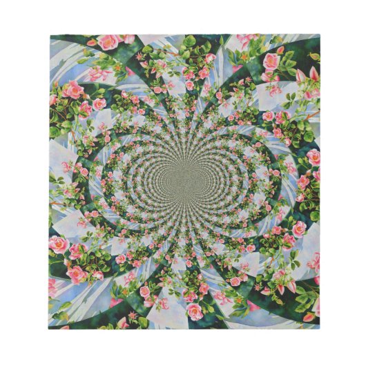 Schöne Retro-Rosa rote Rosen Aquarellblüte Notizblock (Vorderseite)