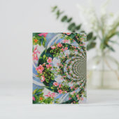 Schöne Retro-Rosa rote Rosen Aquarellblüte Postkarte (Stehend Vorderseite)