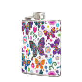 Schöne Retro-Schmetterlinge * Blume Flachmann (Links)