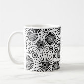 Schöne Retro-Schwarz-Weiß-Tasse Kaffeetasse (Links)