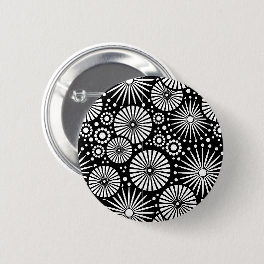 Schöne Retro-schwarz-weiß-Taste Button (Vorne & Hinten)