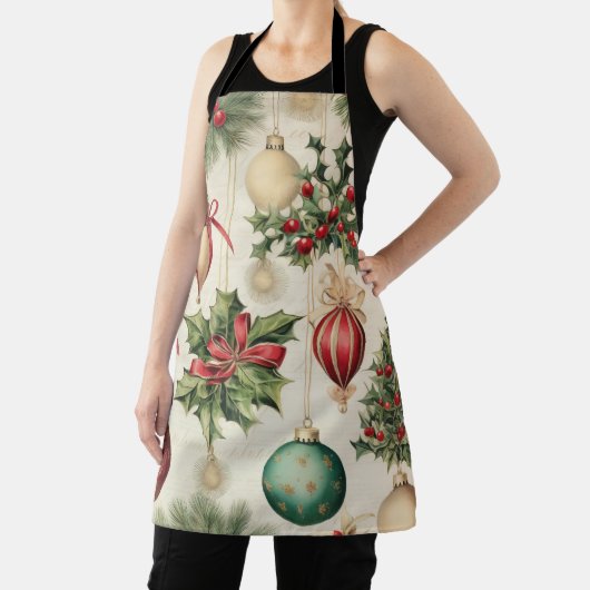 Schöne Retro Weihnachtsbaubles & Heilige Schürze (InSitu)