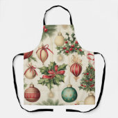 Schöne Retro Weihnachtsbaubles & Heilige Schürze (Vorderseite)