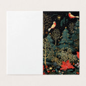 Schöne Retro Weihnachtskarte (Außenseite Aufgefaltet)