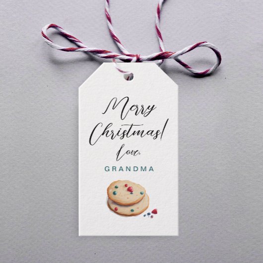 Schöne Retro Weihnachtskochtopf Wasserfarbe Geschenkanhänger