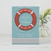 Schöne Rettungsschwimmer im Stil eines Seemanns Sa Einladung (Stehend Vorderseite)