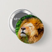 Schöne Riesen-Männchen Lion afrikanische Wildtiere Button (Vorne & Hinten)
