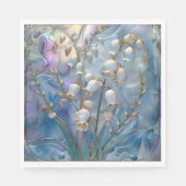 Schöne, rieszierende Lily of Valley Embossed Glass Serviette (Vorderseite)