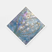 Schöne, rieszierende Lily of Valley Embossed Glass Serviette (Ecke)