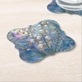 Schöne, rieszierende Lily of Valley Embossed Glass Untersetzer (angewinkelt)