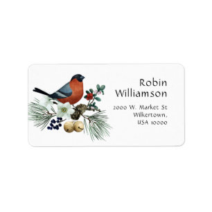 Schöne Robin Wildlife Rücksendeadresse Adressaufkleber