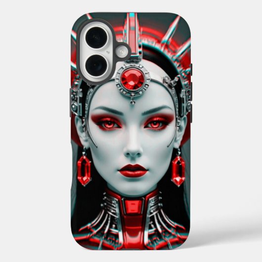 Schöne Roboterweibchen der Zukunft Case-Mate iPhone Hülle (Rückseite)
