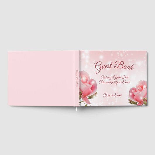 Schöne Romantik Roses Roses Floral Gästebuch (Voll)
