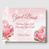 Schöne Romantik Roses Roses Floral Gästebuch (Vorderseite)