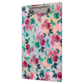 Schöne romantische Aquarellfarben Rose Blumenmuste Klemmbrett (Links)