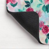 Schöne romantische Aquarellfarben Rose Blumenmuste Mousepad (Ecke)