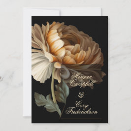 Schöne romantische dunkle alte Welt bemalt Blume Einladung