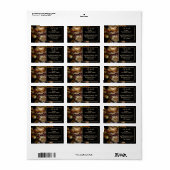 Schöne romantische Dunkle Welt Blume Adressaufkleber (Vorne)