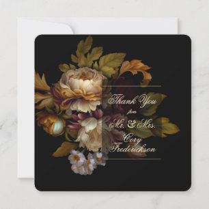 Schöne romantische Dunkle Welt Blume Dankeskarte