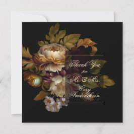 Schöne romantische Dunkle Welt Blume Dankeskarte