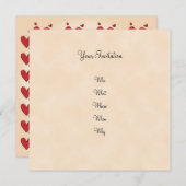 Schöne romantische Einladung (Vorne/Hinten)