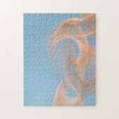 Schöne Romantische Feuer Flammen Fotografie Blau Puzzle (Vertikal)