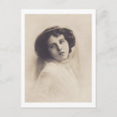 Schöne romantische Frau Vintag Postkarte (Vorderseite)