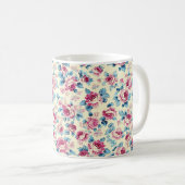 Schöne romantische Frühlingsrosa Girl-Blume Kaffeetasse (VorderseiteRechts)