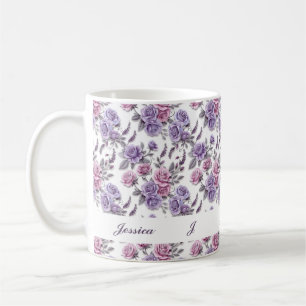 Schöne romantische Frühlingsveilchen Mädchen Blume Kaffeetasse