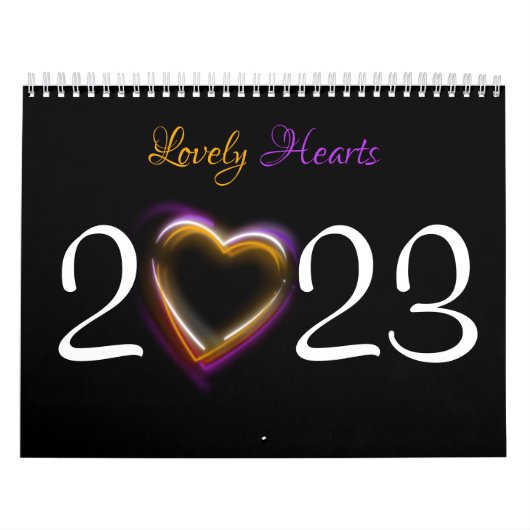 Schöne romantische Herzen 2023 Kalender (Titelbild)