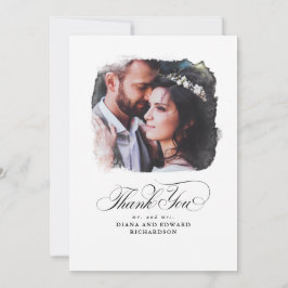 Schöne romantische Hochzeit Danke Foto