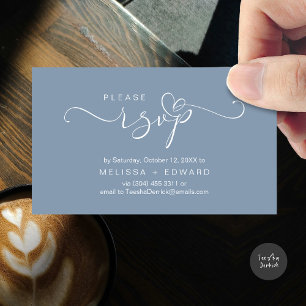 Schöne romantische Hochzeit lädt RSVP Card ein Begleitkarte