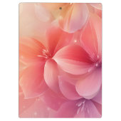 Schöne romantische rosa Blume Klemmbrett (Rückseite)