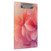 Schöne romantische rosa Blume Klemmbrett (Rechts)