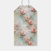 Schöne romantische Rosatönen Romantische Rose Geschenkanhänger (Rückseite)