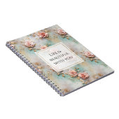 Schöne romantische Rosatönen Romantische Rose Notizblock (Rechte Seite)